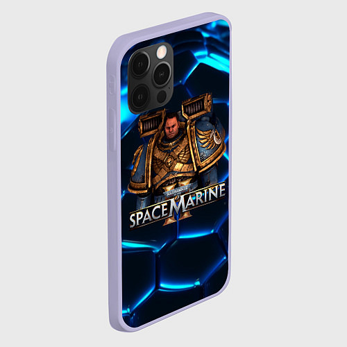 Чехол iPhone 12 Pro Captain Warhammer 40000 space marine 2 Titus / 3D-Светло-сиреневый – фото 2