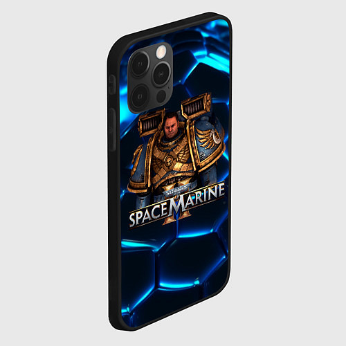 Чехол iPhone 12 Pro Captain Warhammer 40000 space marine 2 Titus / 3D-Черный – фото 2