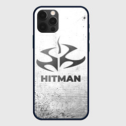 Чехол для iPhone 12 Pro Hitman - white gradient, цвет: 3D-черный