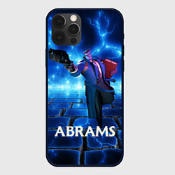 Чехол для iPhone 12 Pro Deadlock Abrams синие молнии, цвет: 3D-черный