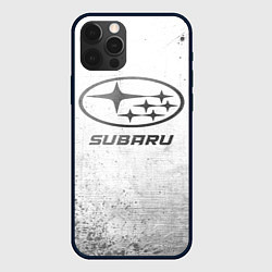 Чехол для iPhone 12 Pro Subaru - white gradient, цвет: 3D-черный