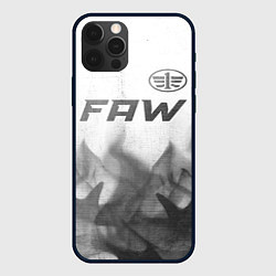Чехол для iPhone 12 Pro FAW - white gradient посередине, цвет: 3D-черный