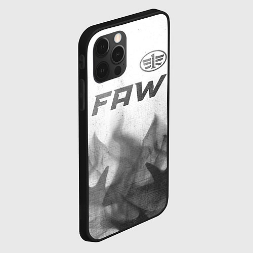 Чехол iPhone 12 Pro FAW - white gradient посередине / 3D-Черный – фото 2