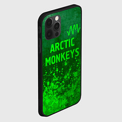 Чехол для iPhone 12 Pro Arctic Monkeys - green gradient посередине, цвет: 3D-черный — фото 2