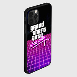 Чехол для iPhone 12 Pro GTA retro wave, цвет: 3D-черный — фото 2