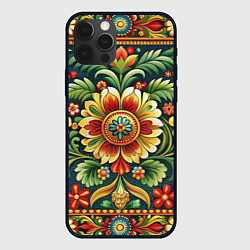 Чехол для iPhone 12 Pro Стиль советского ковра узоры и орнамент, цвет: 3D-черный