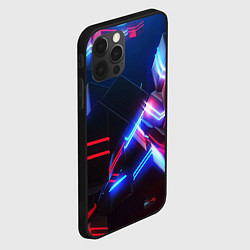 Чехол для iPhone 12 Pro Неоновая абстракция кубы, цвет: 3D-черный — фото 2