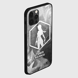 Чехол для iPhone 12 Pro Tomb Raider - grey gradient, цвет: 3D-черный — фото 2