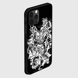 Чехол для iPhone 12 Pro Демоны cамураи с оружием, цвет: 3D-черный — фото 2