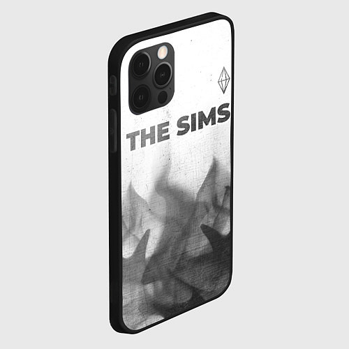 Чехол iPhone 12 Pro The Sims - white gradient посередине / 3D-Черный – фото 2