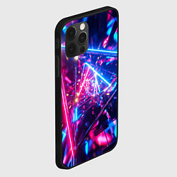Чехол для iPhone 12 Pro Неоновая оптическая иллюзия, цвет: 3D-черный — фото 2