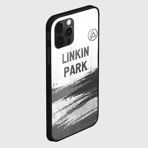 Чехол iPhone 12 Pro Linkin Park - white gradient посередине / 3D-Черный – фото 2