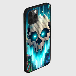 Чехол для iPhone 12 Pro Minecraft skull - ai art fantasy, цвет: 3D-черный — фото 2