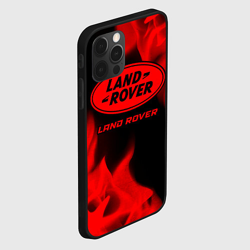 Чехол iPhone 12 Pro Land Rover - red gradient / 3D-Черный – фото 2