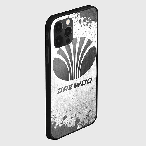 Чехол iPhone 12 Pro Daewoo - white gradient / 3D-Черный – фото 2