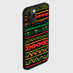 Чехол для iPhone 12 Pro Ethnic ornament on black, цвет: 3D-черный — фото 2