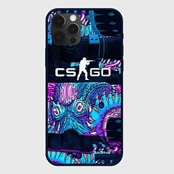 Чехол для iPhone 12 Pro CS GO neon blob, цвет: 3D-черный