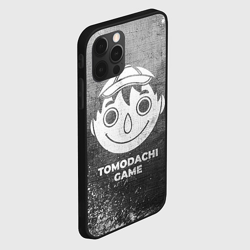 Чехол iPhone 12 Pro Tomodachi Game - grey gradient / 3D-Черный – фото 2