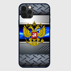 Чехол для iPhone 12 Pro Нано Россия герб, цвет: 3D-черный