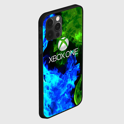 Чехол iPhone 12 Pro Xbox битва огня / 3D-Черный – фото 2