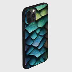 Чехол для iPhone 12 Pro Цветная чешуя дракона, цвет: 3D-черный — фото 2