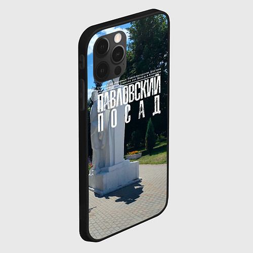 Чехол iPhone 12 Pro Город Павловский Посад / 3D-Черный – фото 2