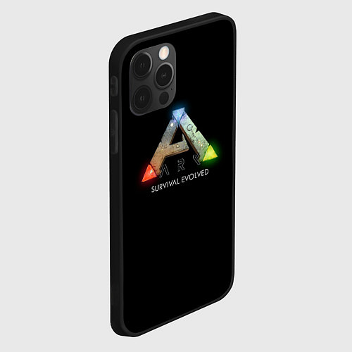 Чехол iPhone 12 Pro Ark: Survival Evolved logo rpg / 3D-Черный – фото 2