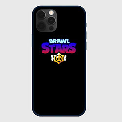 Чехол для iPhone 12 Pro Brawl stars neon logo, цвет: 3D-черный