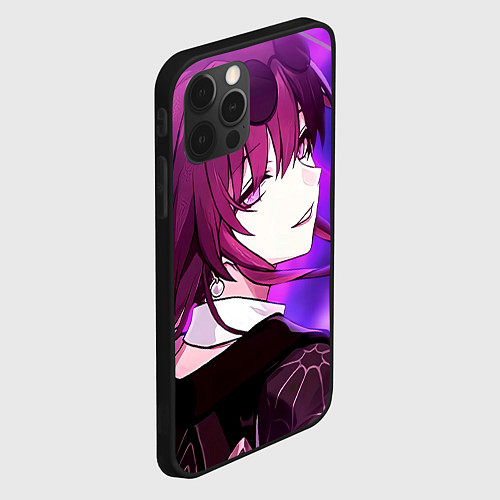 Чехол iPhone 12 Pro Honkai Star Rail Kafka violet light / 3D-Черный – фото 2