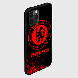 Чехол для iPhone 12 Pro Chelsea - red gradient, цвет: 3D-черный — фото 2