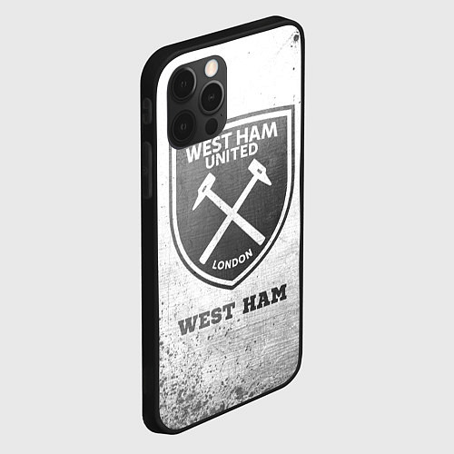 Чехол iPhone 12 Pro West Ham - white gradient / 3D-Черный – фото 2