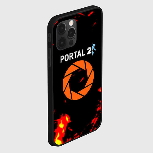 Чехол iPhone 12 Pro Portal огненная лава / 3D-Черный – фото 2