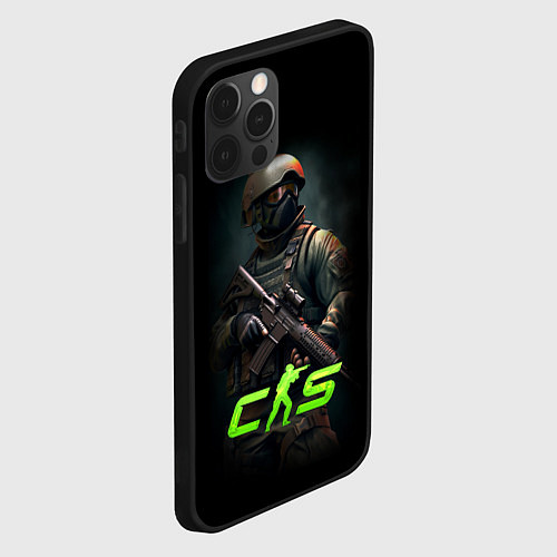 Чехол iPhone 12 Pro CS counter terrorist / 3D-Черный – фото 2