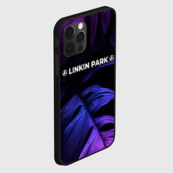 Чехол для iPhone 12 Pro Linkin Park 2024 neon monstera, цвет: 3D-черный — фото 2