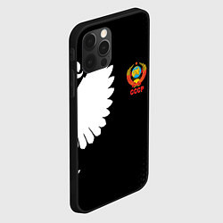 Чехол для iPhone 12 Pro СССР паттерн орёл, цвет: 3D-черный — фото 2