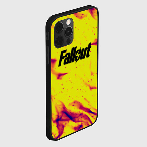 Чехол iPhone 12 Pro Fallout fire steel / 3D-Черный – фото 2