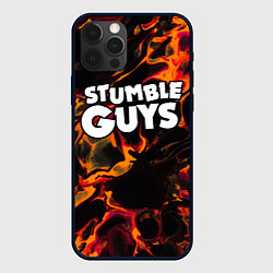 Чехол для iPhone 12 Pro Stumble Guys red lava, цвет: 3D-черный