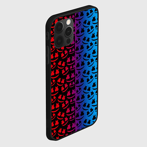 Чехол iPhone 12 Pro Marshmello gradient / 3D-Черный – фото 2