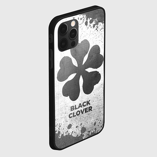 Чехол iPhone 12 Pro Black Clover - white gradient / 3D-Черный – фото 2