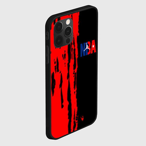 Чехол iPhone 12 Pro NBA краски / 3D-Черный – фото 2