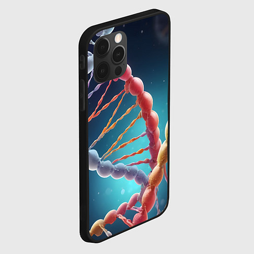 Чехол iPhone 12 Pro Разноцветный ДНК / 3D-Черный – фото 2