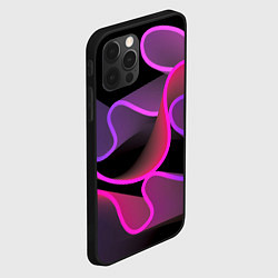 Чехол для iPhone 12 Pro Линейная геометрия, цвет: 3D-черный — фото 2