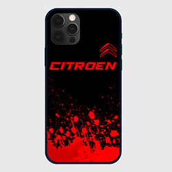 Чехол для iPhone 12 Pro Citroen - red gradient посередине, цвет: 3D-черный