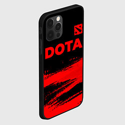 Чехол для iPhone 12 Pro Dota - red gradient посередине, цвет: 3D-черный — фото 2