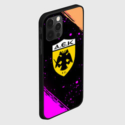 Чехол для iPhone 12 Pro AEK fc geometry splash, цвет: 3D-черный — фото 2