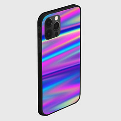 Чехол для iPhone 12 Pro Неоновые полосы градиент, цвет: 3D-черный — фото 2