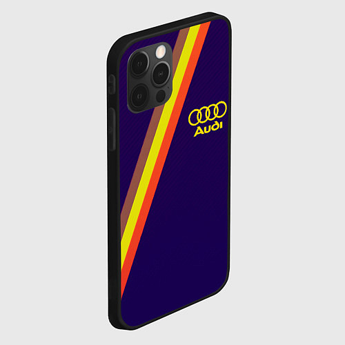 Чехол iPhone 12 Pro AUDI line sport / 3D-Черный – фото 2