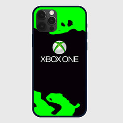 Чехол для iPhone 12 Pro Xbox fire green, цвет: 3D-черный