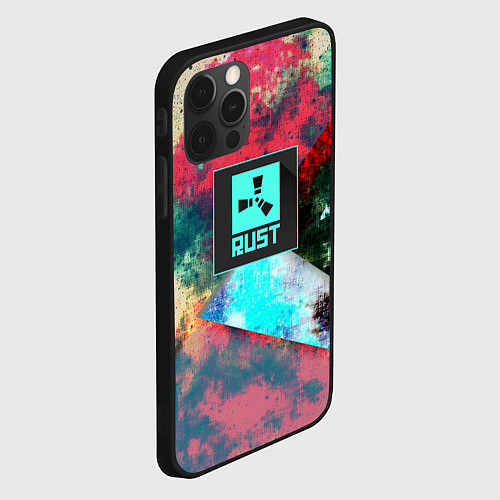 Чехол iPhone 12 Pro RUST geometry color / 3D-Черный – фото 2