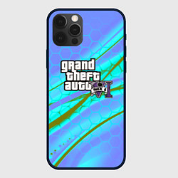 Чехол для iPhone 12 Pro GTA 6 неоновые соты геометрия, цвет: 3D-черный